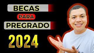 Las mejores BECAS para PREGRADO 2024  sin ingles en el EXTRANJERO [upl. by Finny]