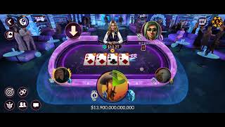 ZYNGA POKER  BIG TABLE  BIG POT WIN 38 T [upl. by Ynnam]