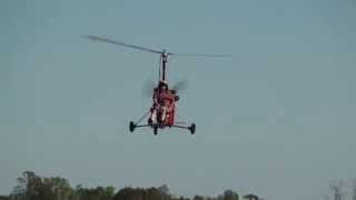 Gyrobee Gyroplane Gyrocopter Flying at Wrens Georgia Airport [upl. by Hayikat608]