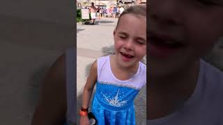 Claire singing Let it Go outside the Frozen ride at Walt Disney World shorts [upl. by Nhguahs]