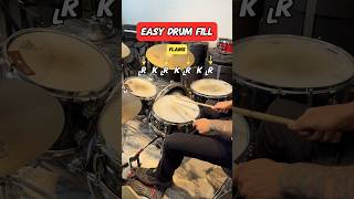 Easy Drum Fill Flam Drum Rudiment Beginners Drum Lesson drums [upl. by Fabe]