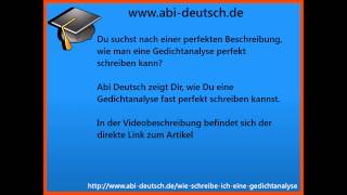 Gedichtanalyse  Aufbau  Beispiel  Interpretation [upl. by Joachim]