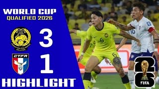 MALAYSIA VS CHINESE TAIPEI  WORLD CUP QUALIFIED 2026  LIVE MALAYSIA [upl. by Adnic]