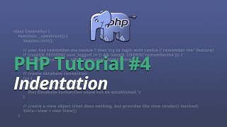 PHP Tutorial  4  Indentation [upl. by Notselrahc]