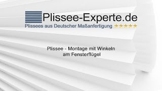 Plissee – Montage mit Winkeln am Fensterflügel freihängend [upl. by Meibers]