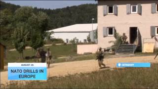 NATO Drills in Europe Paratroopers from 11 countries take part in training exercise in Germany [upl. by Akimed851]