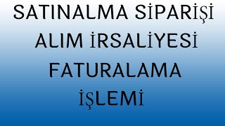 LOGO GO3 SATIN ALMA SİPARİŞİ SATIN ALMA İRSALİYESİ FATURALAMA İŞLEMİ [upl. by Aicre285]