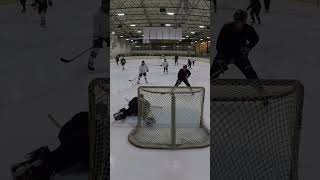 BIG SAVES  Mic’d Up GoPro Hockey hockey goalie breakaway gopro [upl. by Elyak]