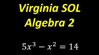 Virginia SOL Algebra 2 – PRACTICE PROBLEM Increase Your Score [upl. by Nottnerb]