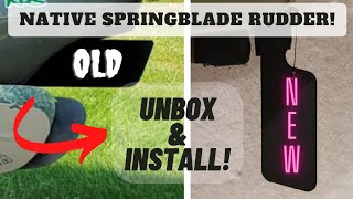 Native Springblade Rudder Install Video [upl. by Dolan649]