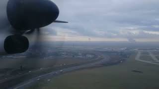 Paris CDG  misty landing  Q400  Luxair [upl. by Rhett669]