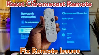 How to Reset Chromecast with Google TV Remote  Fix Remote Issues [upl. by Jung]