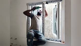 Upvc Casement Double Open Window Installation 2024  Kitchen Window  MWindows Vijayawada [upl. by Montfort]