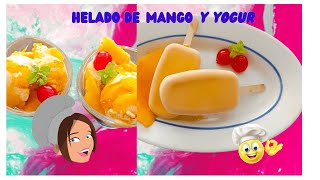 HELADO MANGO Y YOGUR SIN MAQUINA [upl. by Ettennil]