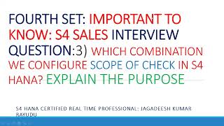 FOURTH SET IMPORTANT TO KNOW S4 SALES INTERVIEW QUESTION3 WHICH COMBINATION WE CONFIGURE SCOPE [upl. by Hnib]