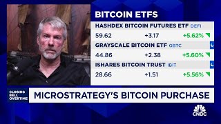 MicroStrategy CoFounder Michael Saylor Theres 10 years of pent up demand for these bitcoin ETFs [upl. by Syla]