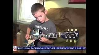 WBNG 12 Interview of 7YearOld Guitar Prodigy Eamonn Hubert [upl. by Atikaj]