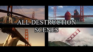 Golden Gate Bridge All Destruction Scenes in movies [upl. by Akeme]