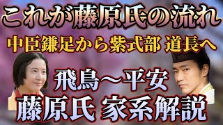 【光る君へ】紫式部も藤原氏！中臣鎌足から紫式部・藤原道長に続く流れを紹介！超巨大氏族・藤原氏解説 [upl. by Neelhsa727]