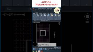 AutoCAD  WipeoutDraworder  autocadtips autocad2d autocadtutorial cadcareer autocad [upl. by Eimareg]