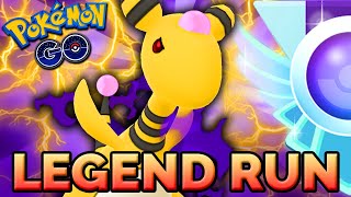 CRAZY SKILL INSANE LEGEND RUN WITH SHADOW AMPHAROS IN THE GO BATTLE LEAGUE IN POKÉMON GO [upl. by Bobbi]