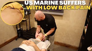 US Marine with Low Back Pain Adjustment with Dry Needling [upl. by Nyad341]