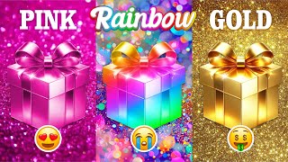 Choose your gift 🎁💝🤮 3 gift box challenge2 good amp 1 bad  Gold Blue amp Black chooseyourbox [upl. by Vaclava]