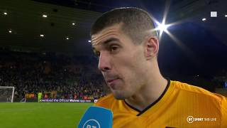 quotWe dont understand the VAR decisionquot Conor Coady frustrated with Wolves 00 Leicester [upl. by Duhl]