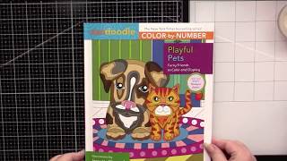 Flip Playful Pets by Jeanette Wummel Color by Number Zendoodle Coloring Book [upl. by Yarrum]