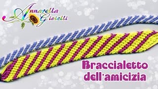 Tutorial braccialetto dellamicizia  Bracciale macramè [upl. by Nellir]