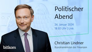 Treibt die Ampel die digitale Transformation voran  Finanzminister Christian Lindner  Bitkom [upl. by Ettinger]