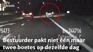 Verkeerspolitie Hij wil m inhalen via de vluchtstrook denk ik  RTV Utrecht [upl. by Lenee553]