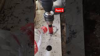 Electric cable gland hole cutting process by hole saw cutter maintenance electrical automation [upl. by Rabiah]