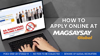 MAGSAYSAY GLOBAL Online Application Tutorial  Start your JourneytoAbroad [upl. by Bord]