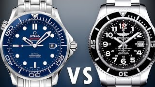 Omega Seamaster vs Breitling SuperOcean 2 Diver 300M 21230412003001 vs SuperOcean 2 A17365C9 [upl. by Fritzsche]