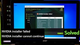 How to fix NVIDIA installer failed  NVIDIA installer cannot continue Windows 10 [upl. by Raddatz]