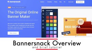 Bannersnack Overview and Brief Tutorial  DoItYourself Graphics amp Banners [upl. by Lienad811]