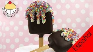 ¡Paletas de Torta en forma de Helado de Paleta  Un Tutorial Práctico de Cupcake Addiction [upl. by Ligriv]