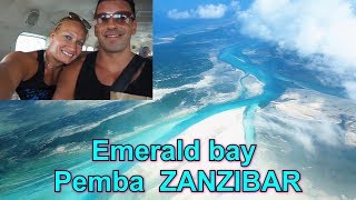 ZANZIBAR PEMBA ISLAND BY PLANE  MAGICAL EMERALD BAY WITH AURIC AIR AIRLINE TANZANIA [upl. by Deeann]