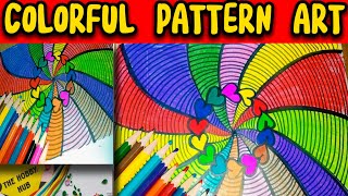 Colorful Pattern Art  Amazing Pattern  Drawing Tutorial [upl. by Jordan]