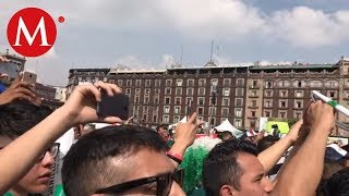 México vs Corea del Sur partido desde el Zócalo [upl. by Newfeld]