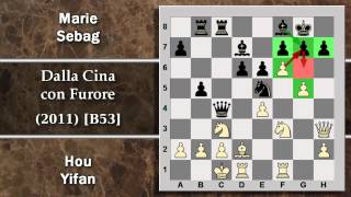 Partite Commentate di Scacchi 80  Hou Yifan vs Marie Sebag  Dalla Cina con Furore  2011 B53 [upl. by Aihset]