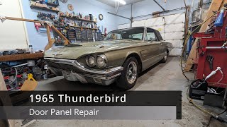 1965 Thunderbird Classic Car Repair  Fixing Pressed Fiber Door Panel With Fiberglass Resin [upl. by Yenitirb]