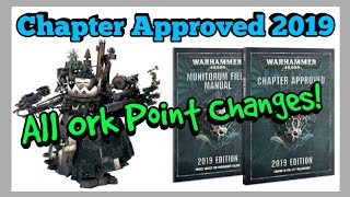 Chapter Approved 2019  All Ork Point Changes  Munitorum Field Manual [upl. by Aned]