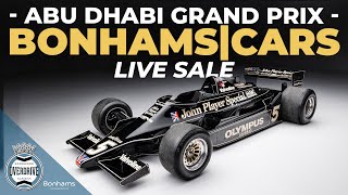 BonhamsCars Abu Dhabi Grand Prix auction live stream [upl. by Drusie]