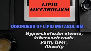 Disorders of lipid metabolism  Hypercholesterolemia  Atherosclerosis  Fatty liver  Obesity [upl. by Ayokahs]