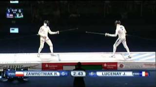 ECH 2010 Leipzig Mens Epee Semifinal ZAWROTNIAK POL vs LUCENAY FRA [upl. by Mehsah]