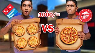 Pizza hut VS Dominos 1000 ට අඩුවෙන් කන්න පුලුවන් සුපිරිම Pizza එක [upl. by Hashimoto784]