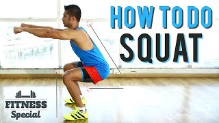 How To Do Perfect SQUAT  FITNESS SPECIAL  SQUATS For Beginners  WORKOUT VIDEO [upl. by Troyes823]