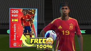 Trick To Get Free Lamine Yamal 100 Rated in eFootball 🤩 100 Working [upl. by Ifill29]